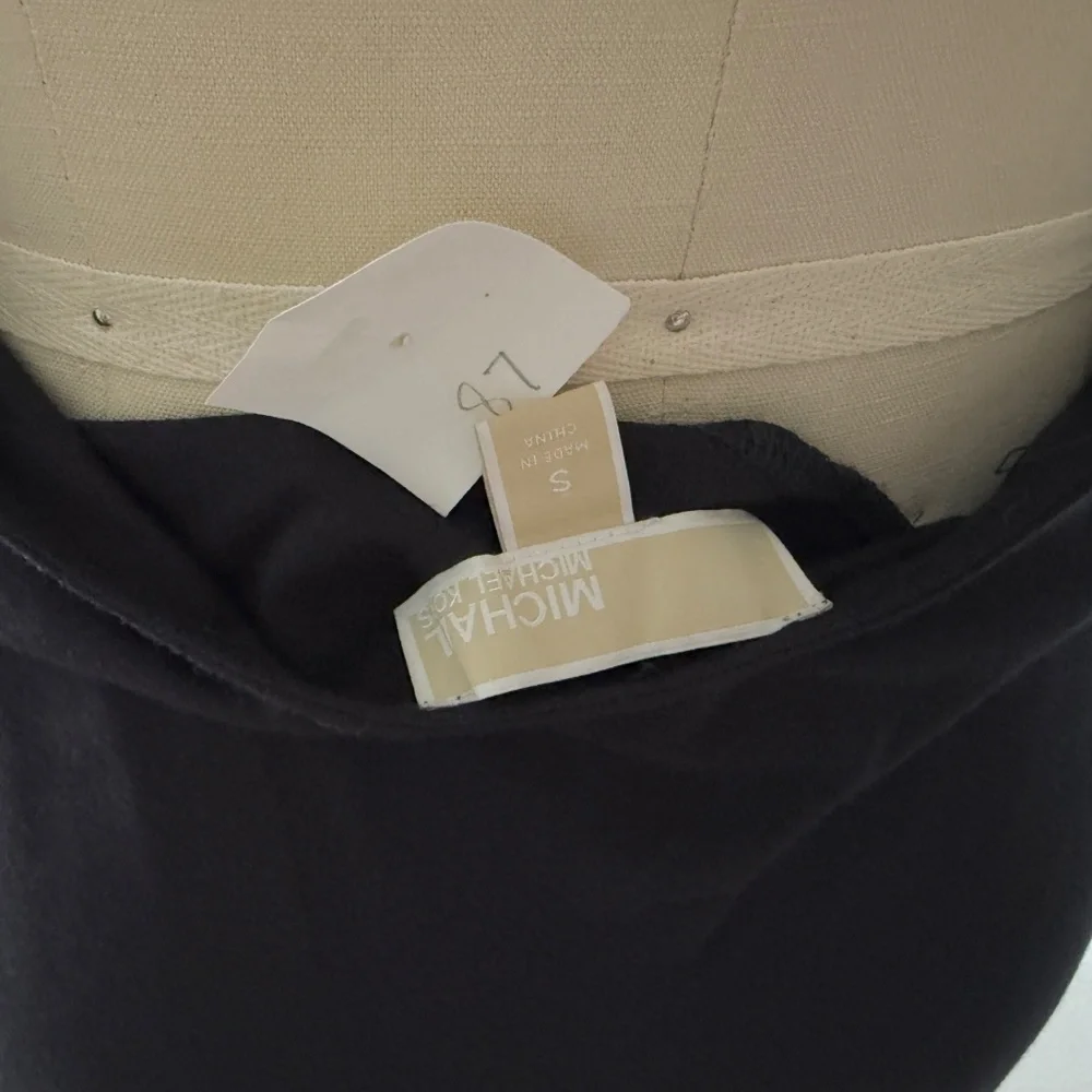 MICHAEL MICHAEL KORS Black Jersey Halter-neck Front Slit Maxi Dress Size Small‎